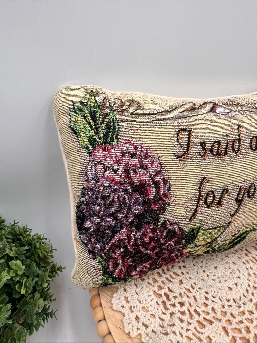 Vintage cross stitch throw pillow I said a prayer for you today